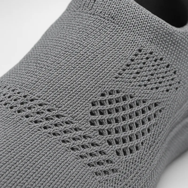 Flat Knitted Polyester Shoe Upper with Engineered Jacquard Zones – AI footwear design concept 4 for Sports footwear uppers