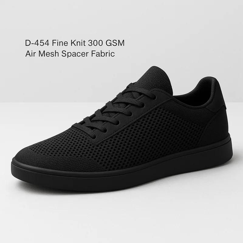 D-454 Fine Knit 300 GSM Air Mesh Spacer Fabric – AI footwear design concept 3 for Footwear upper fabric for breathable shoe uppers