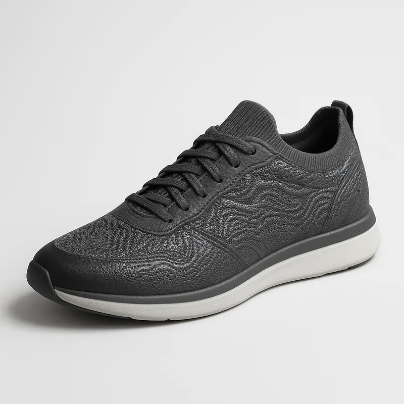 Gallop Mesh Warp Knitted Jacquard Fabric for Footwear Uppers – AI footwear design concept 3 for Primary upper fabric for performance footwear